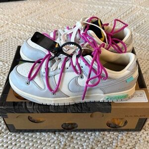 NIB Nike X Off White Dunk Low Top Sneakers